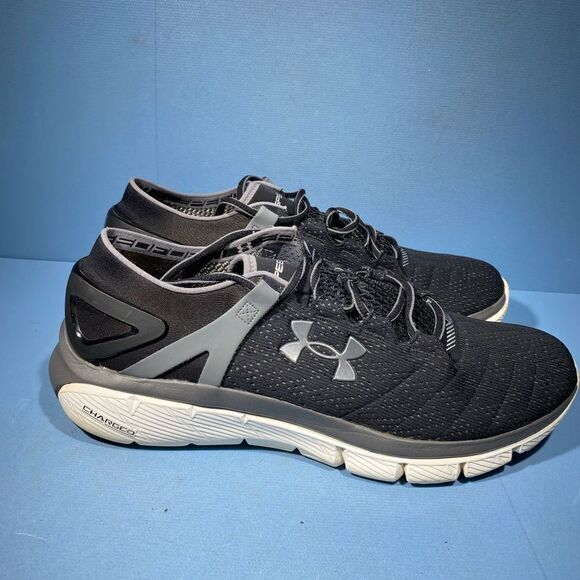 Under Armour Mens Size 11,5UA Speedform Fortis Vent Run Shoes 1270235 Blk/Gray - Picture 2 of 8